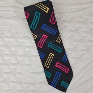 Vintage 80s Robert Daskai 100% Silk Hand Painted Artist Signed Tie Mahtab Aslani